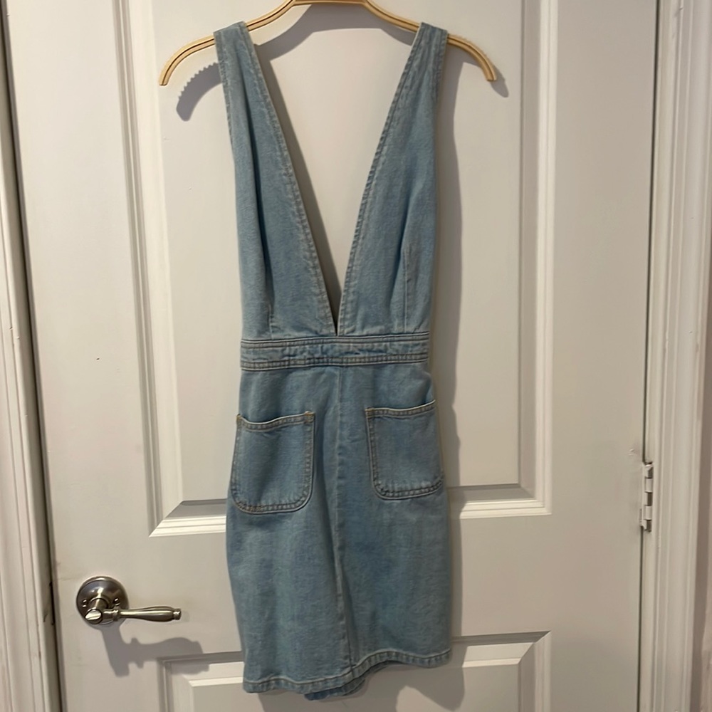 Urban Outfitters V-Neck Jean Dress